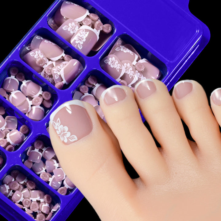 Floral Articulate Press-On Toenail Set Kalsten