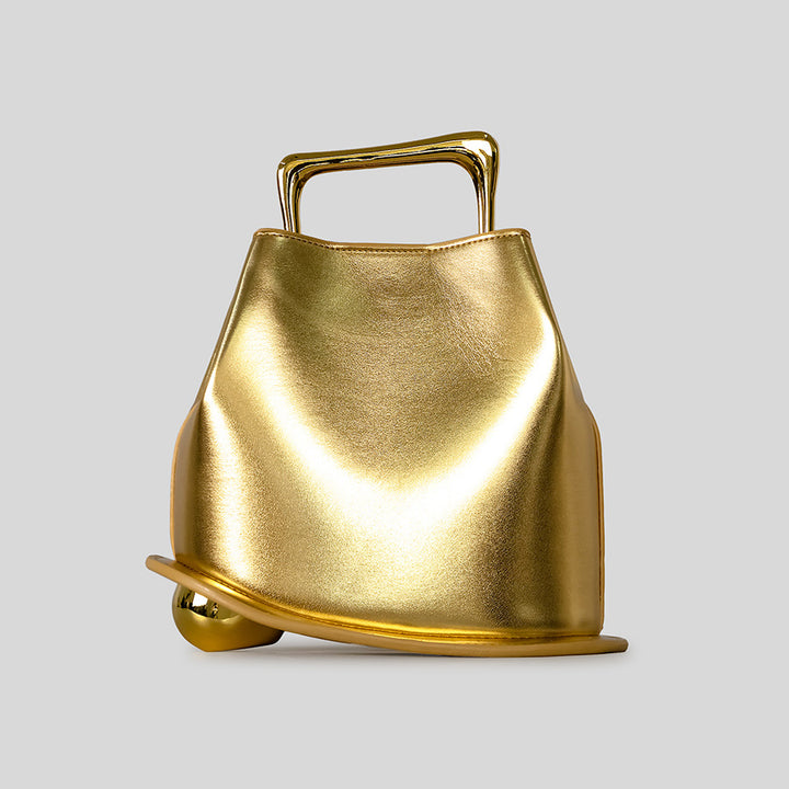 Sculptural Handle Handbag