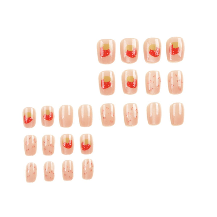 Cute Strawberry-Themed Press-On Nail Set Kalsten
