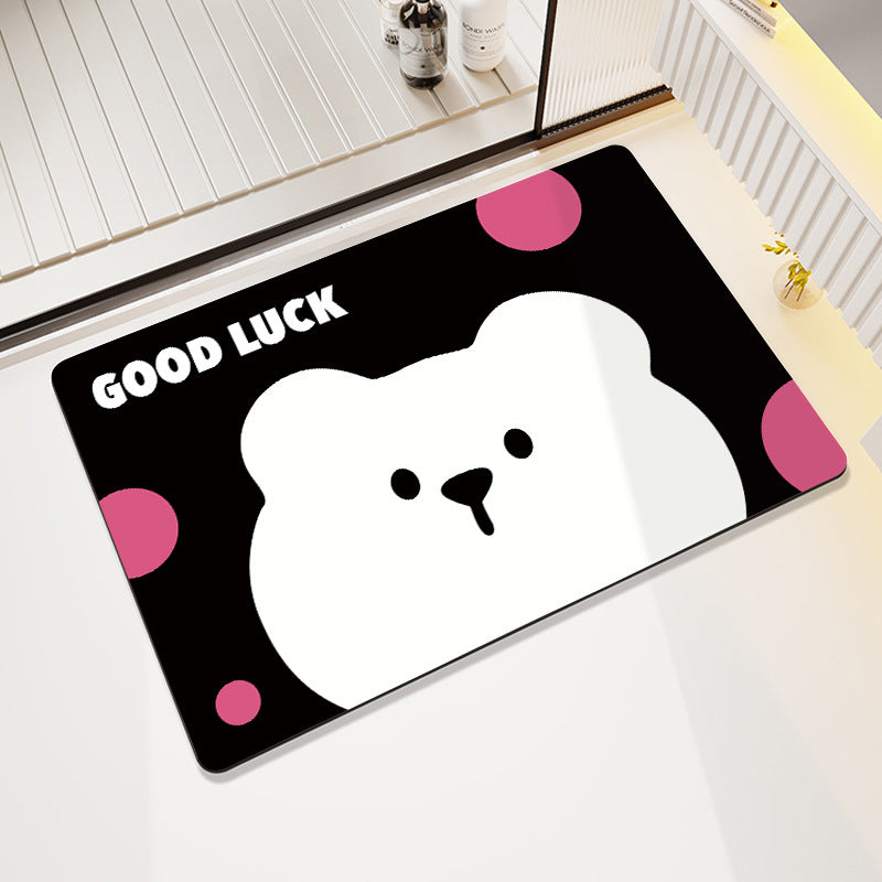 Playful Cartoon-Themed Bathroom Rug Kalsten