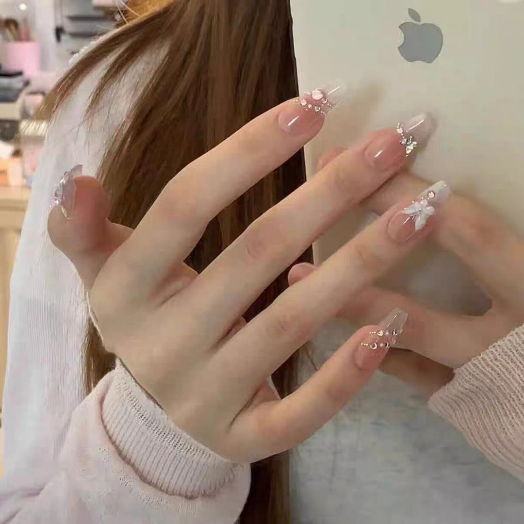 Butterfly Embellished Press-On Nail Set Kalsten