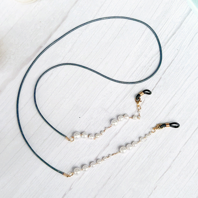 Pearl-Accented Eyewear Holder Chain Kalsten