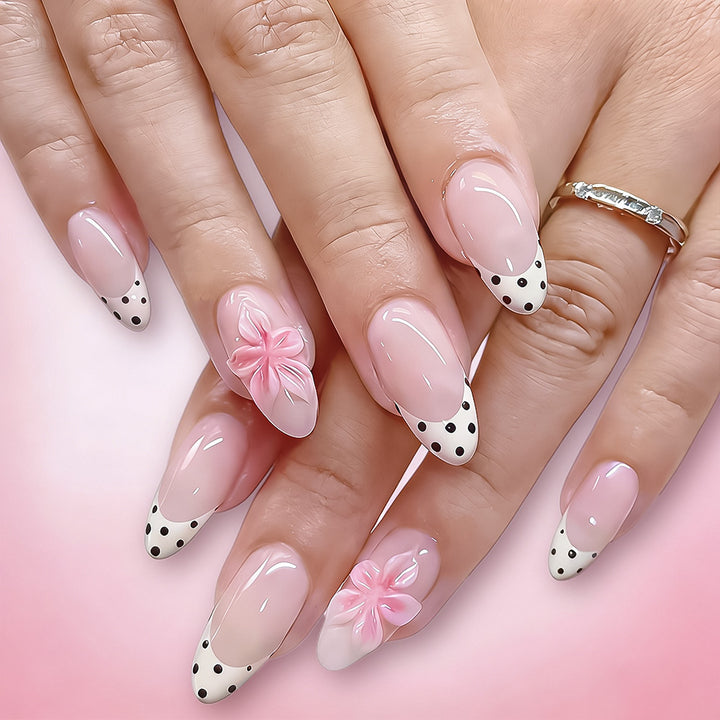 Elegant Floral Design Press-On Nail Tips Kalsten