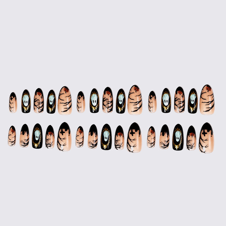 Creative Halloween Nail Art Set with Ghost and Pumpkin Designs Kalsten