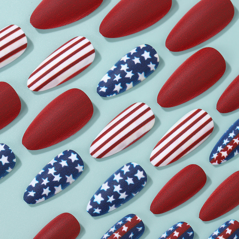 Creative nail art with patriotic designs Kalsten
