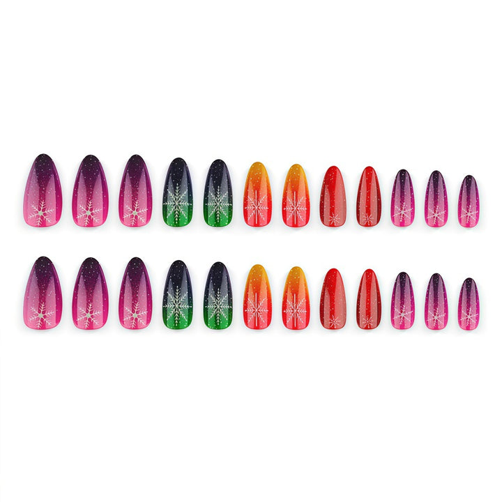 Artificial nails with sparkling snowflake design Kalsten