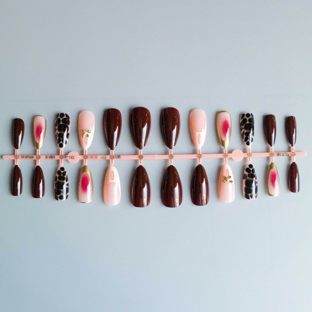 Elegant Artistic Acrylic Nail Design Set