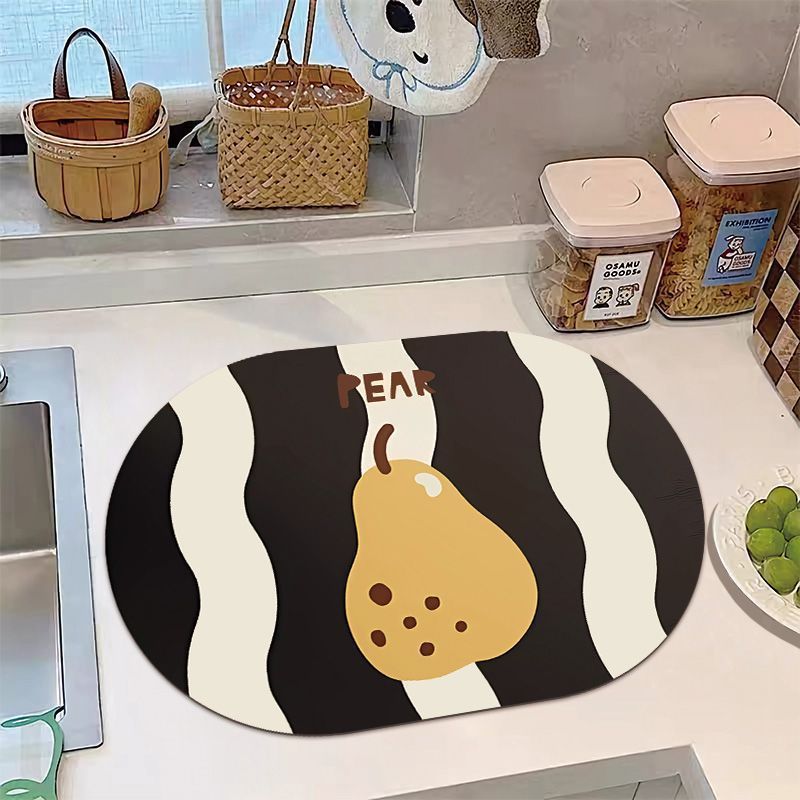 Playful Banana-Themed Kitchen Mat