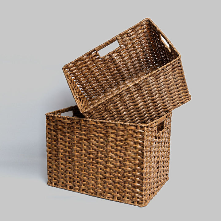 Versatile Wicker Storage Bin Kalsten