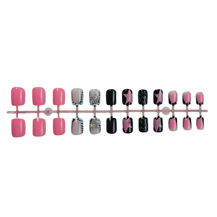 Artificial nail set with colorful design and creative details Kalsten