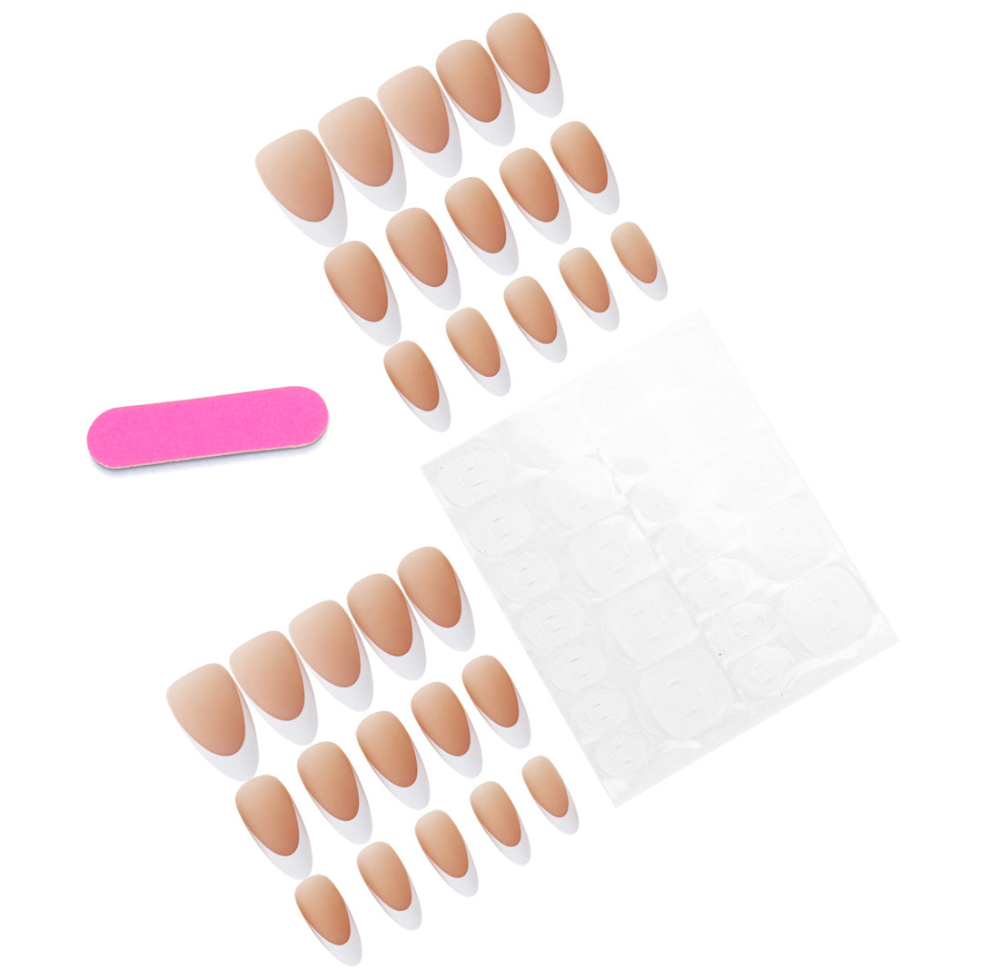 Premium French Tip Press-On Nail Set Kalsten