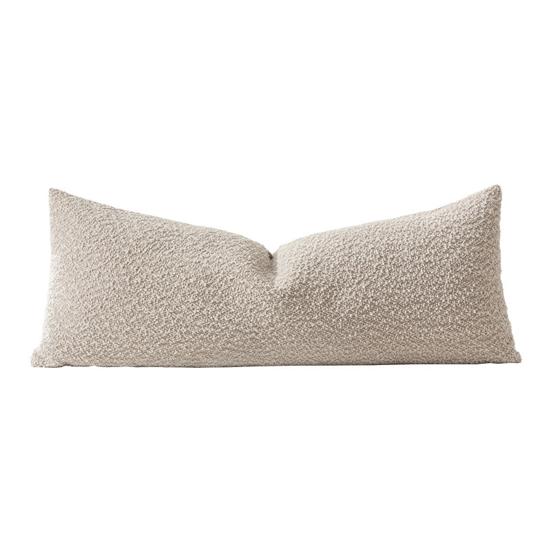 Long lumbar decorative cushion with bouclé cover and soft filling Kalsten