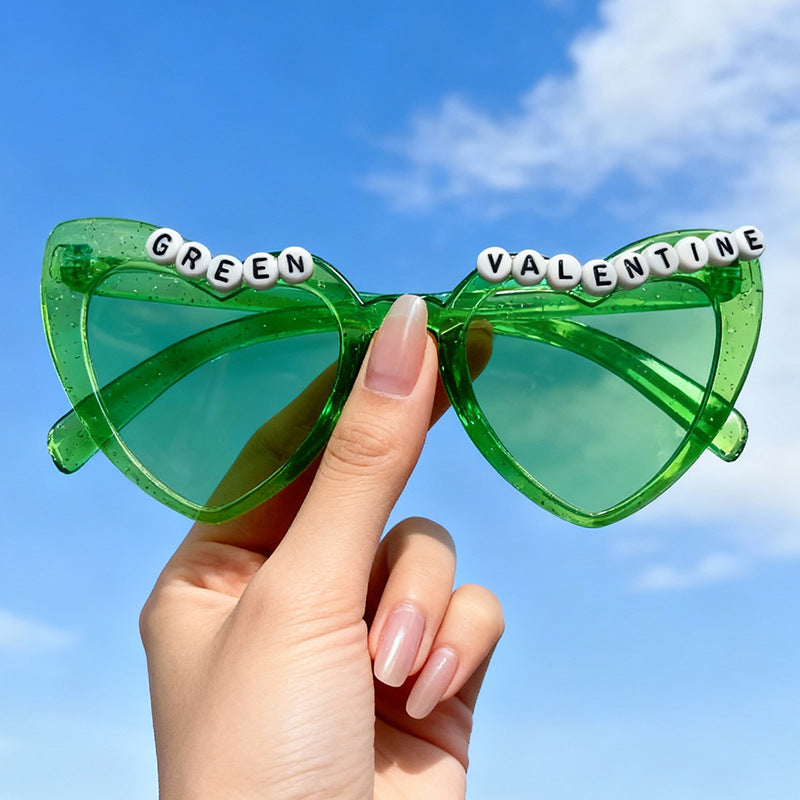 Playful Cat-Eye Sunglasses with Bead Accents Kalsten
