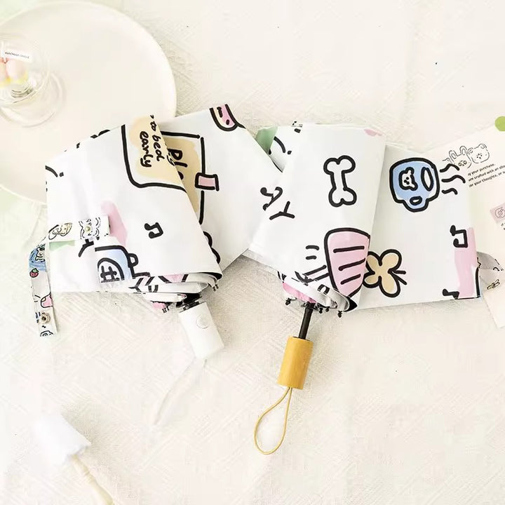 Women Automatic Mini Umbrella with Vibrant Animal Design Kalsten