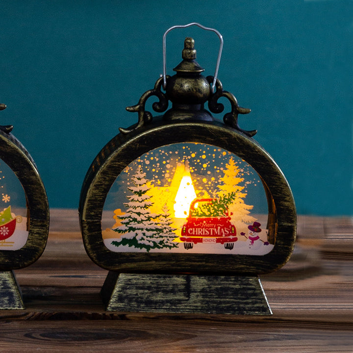 Decorative Christmas lantern with LED lighting