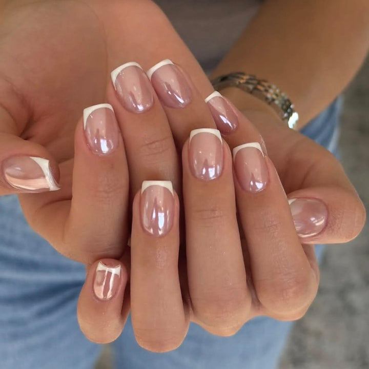 Elegant Nail Extensions with French Finish Kalsten