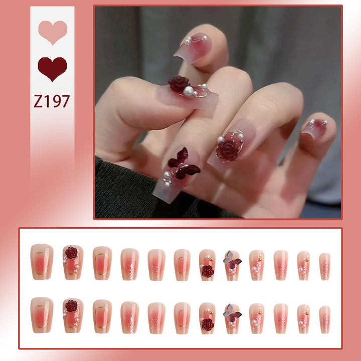 Nail art set with elegant 3D flower and butterfly decorations Kalsten