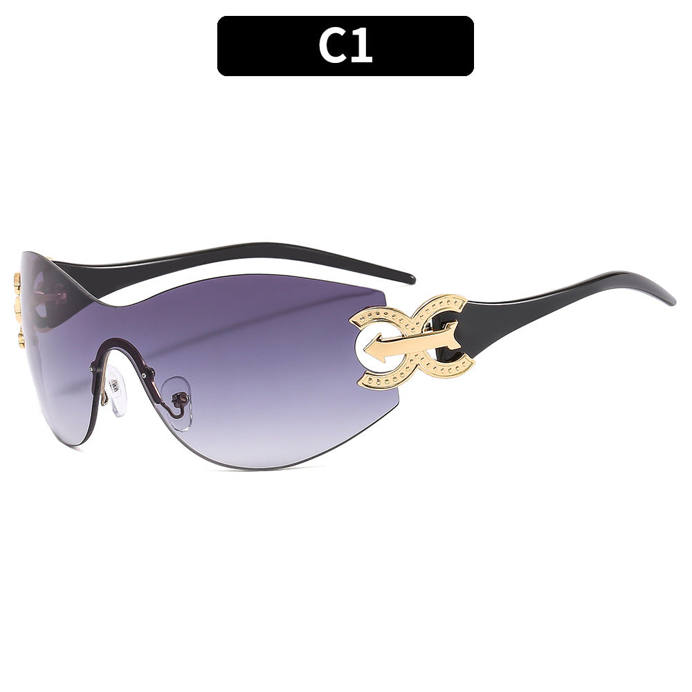 High-Performance Futuristic Shield Sunglasses