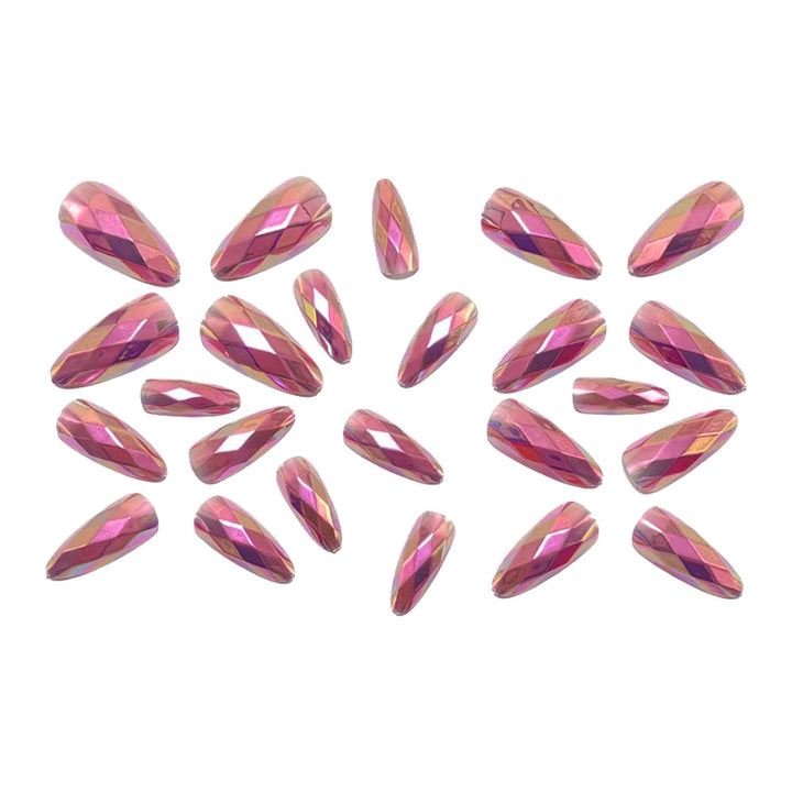 Shiny Artificial Nails in Modern Faceted Design Kalsten