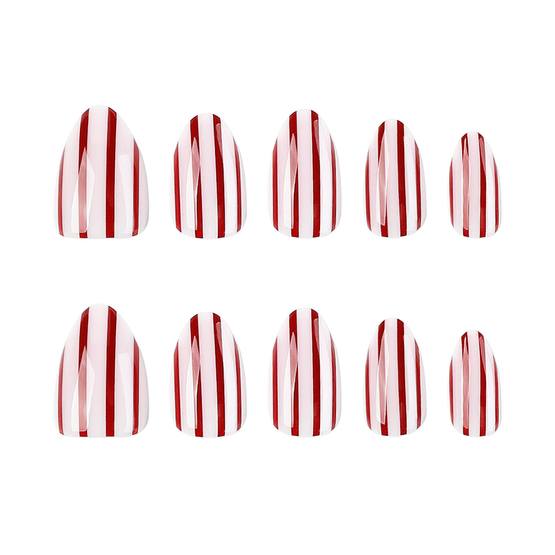 Artistic nail art with striped design Kalsten