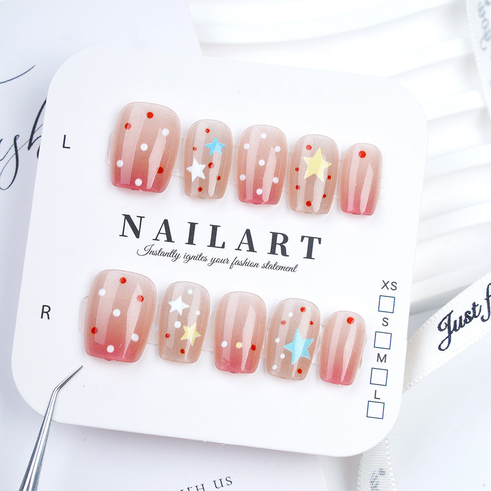 Artistic Press-On Nail Set with Unique Leopard Design Kalsten