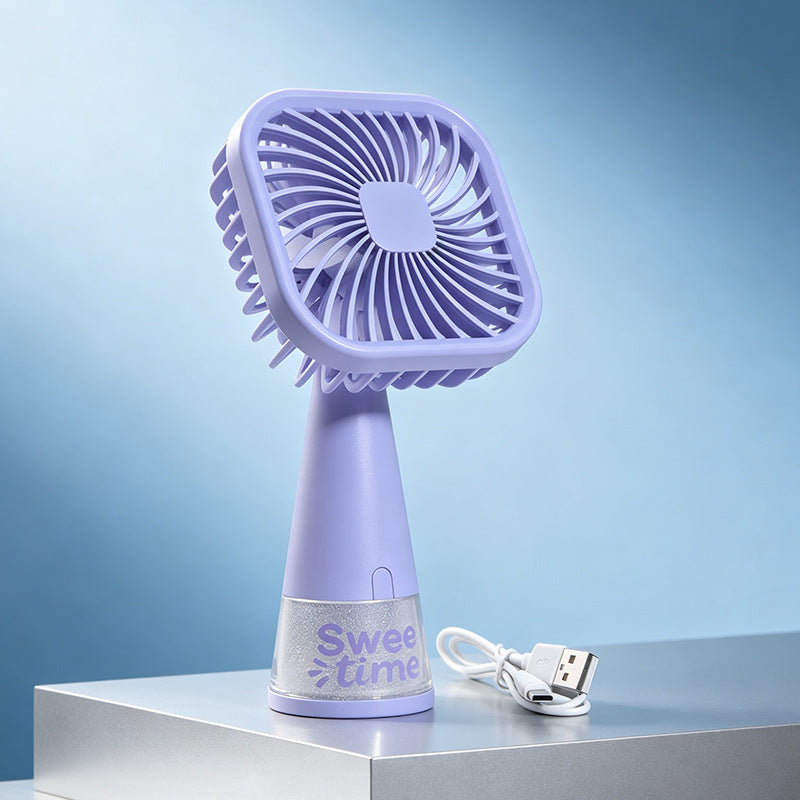 Women's portable mini hand fan with rechargeable USB function Kalsten