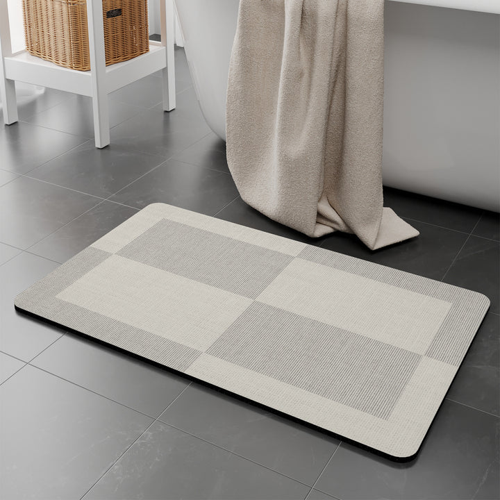 Modern Textured Bath Mat Kalsten