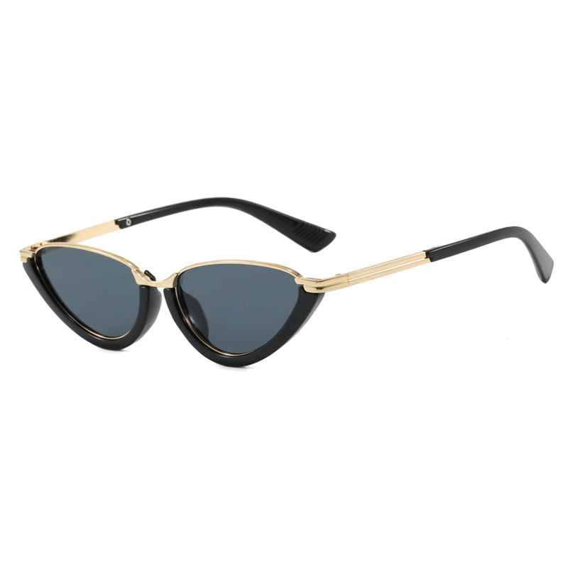Women futuristic Cat-Eye sunglasses with golden accents Kalsten