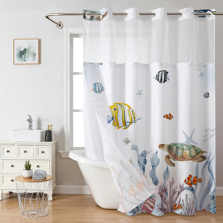 Ocean-Themed Shower Curtain Kalsten