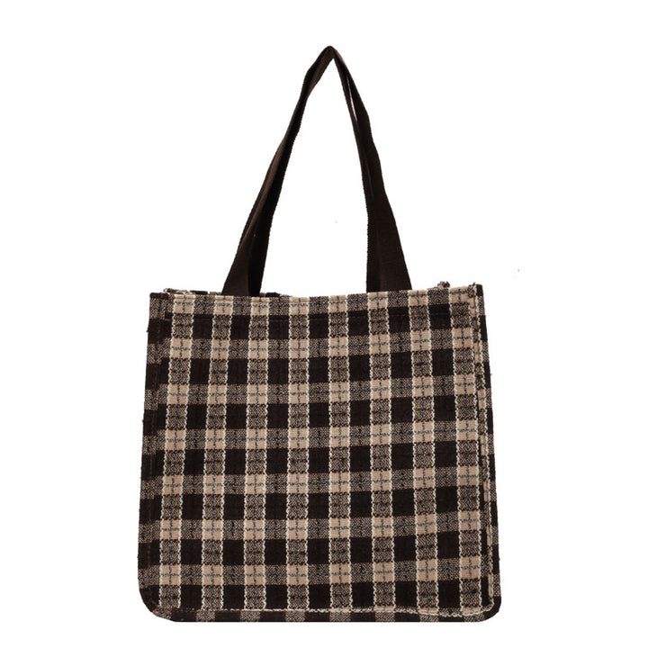 Fashionable Plaid Tote Bag