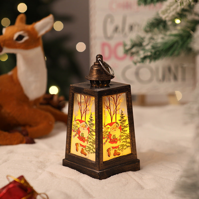 Decorative Christmas lantern with winter motifs Kalsten