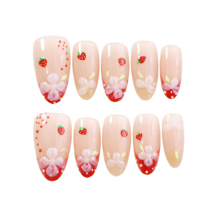 Decorative Floral Press-On Nail Designs Kalsten