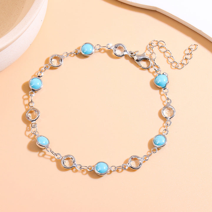 Elegant Beaded Charm Anklet Kalsten