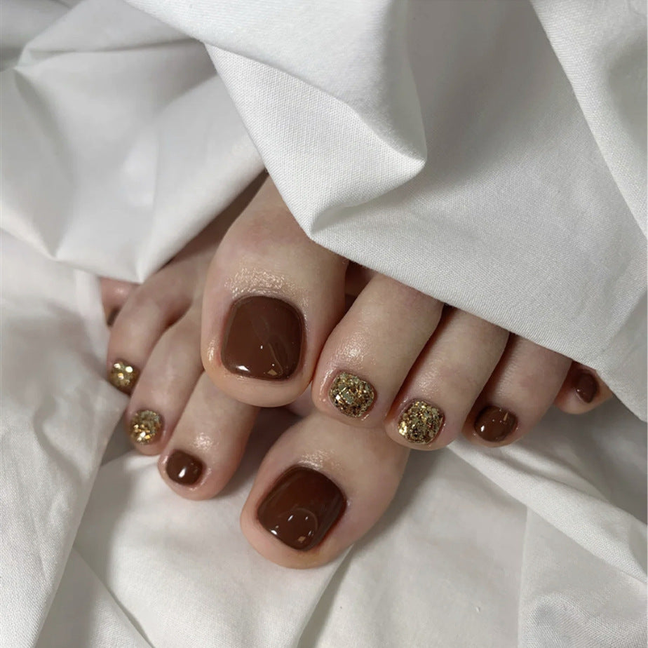 Glamorous Press-On Toenail Art Set Kalsten