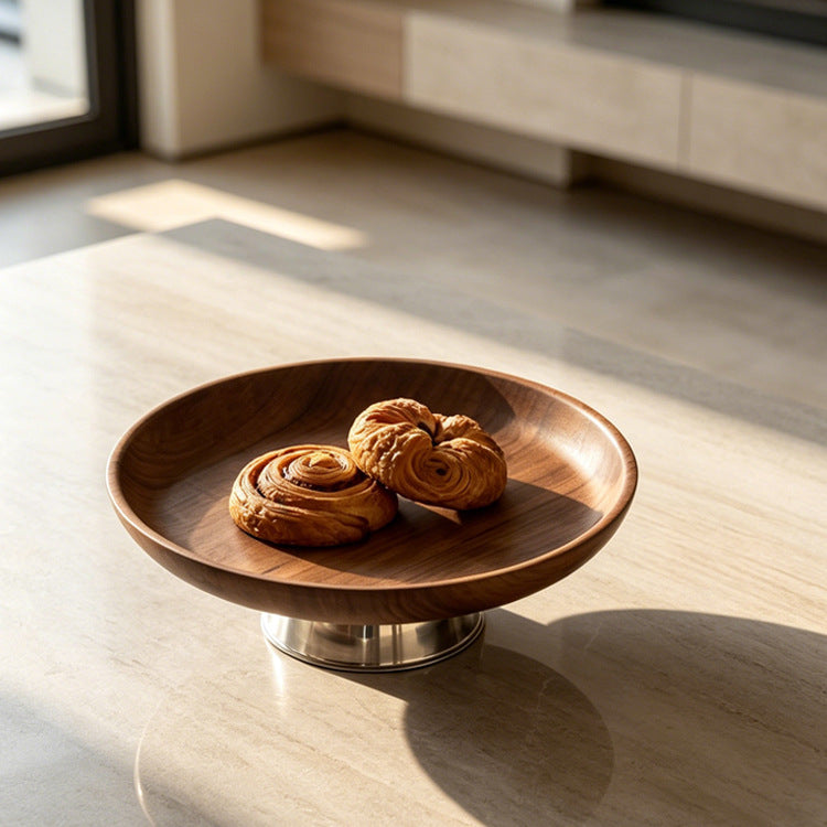 Elegant Wooden Serving Bowl