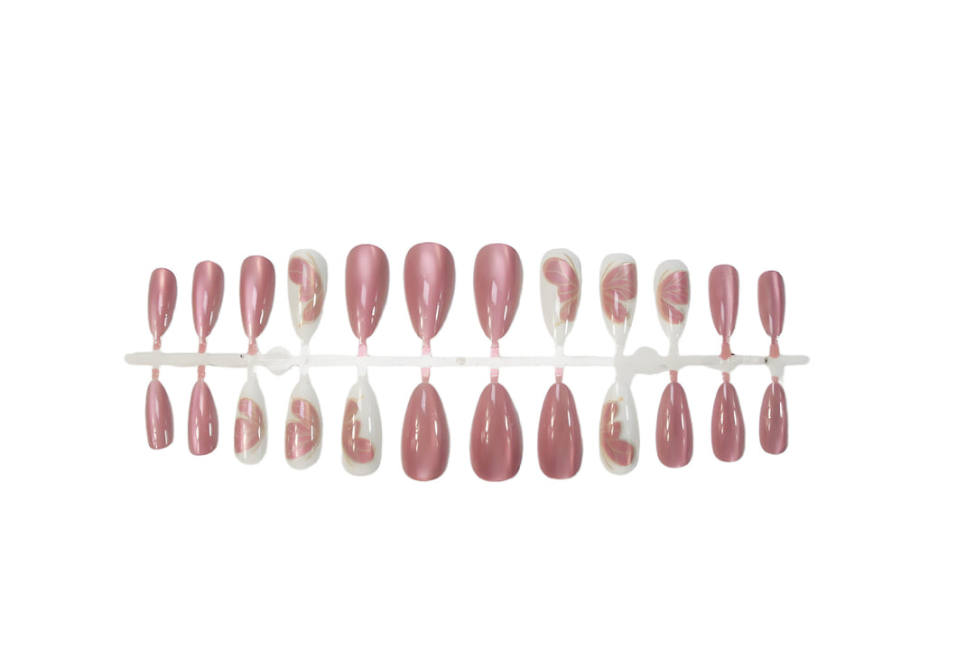 Artificial Nail Set with luxurious, floral-patterned designs Kalsten