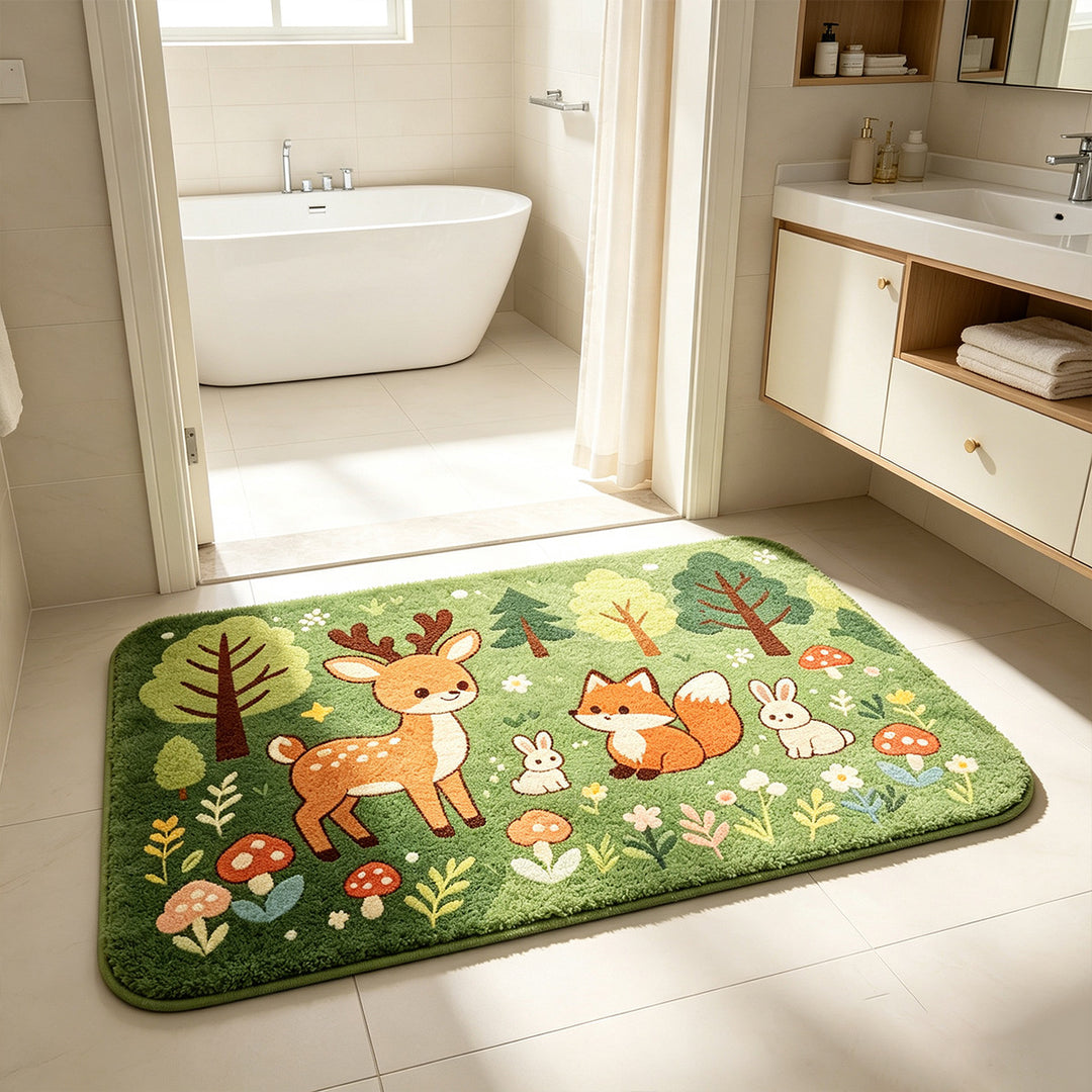 Playful Elephant Bath Mat