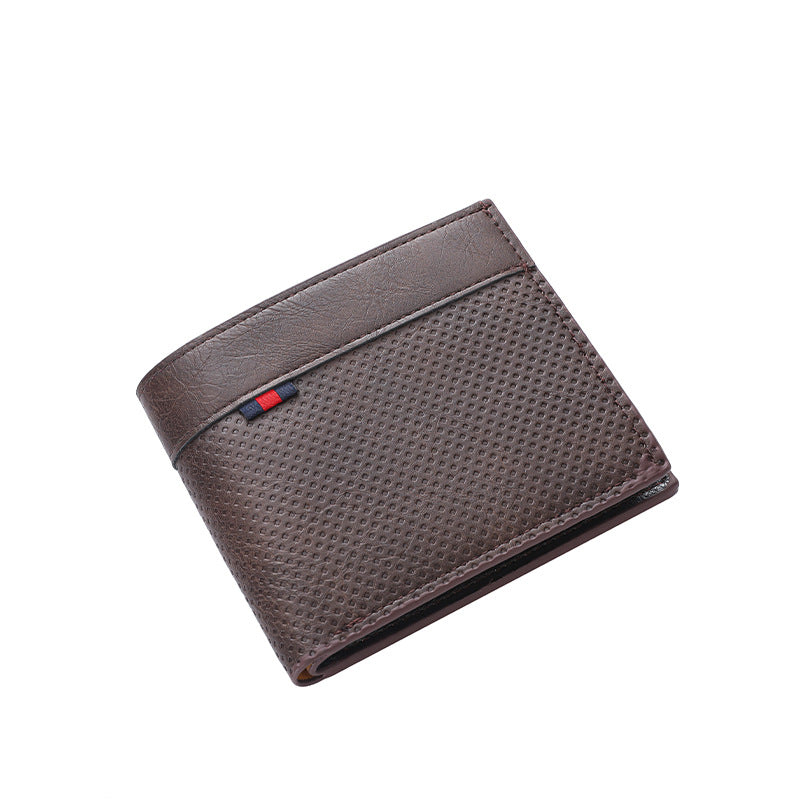 Textured Bi-Fold Leather Wallet Kalsten