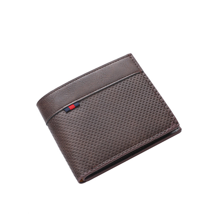Textured Bi-Fold Leather Wallet Kalsten
