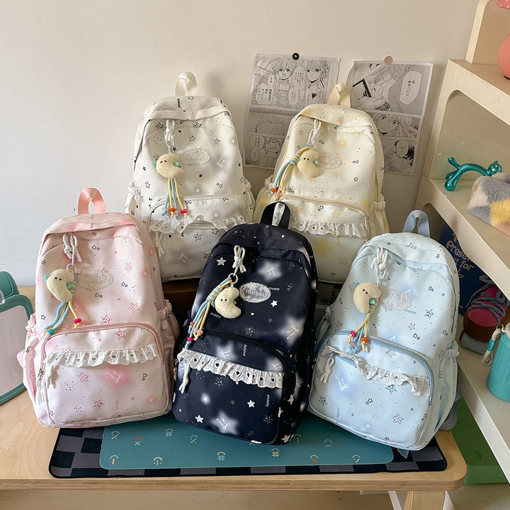 Charming Star-Embellished Casual Backpack Kalsten 1791205440