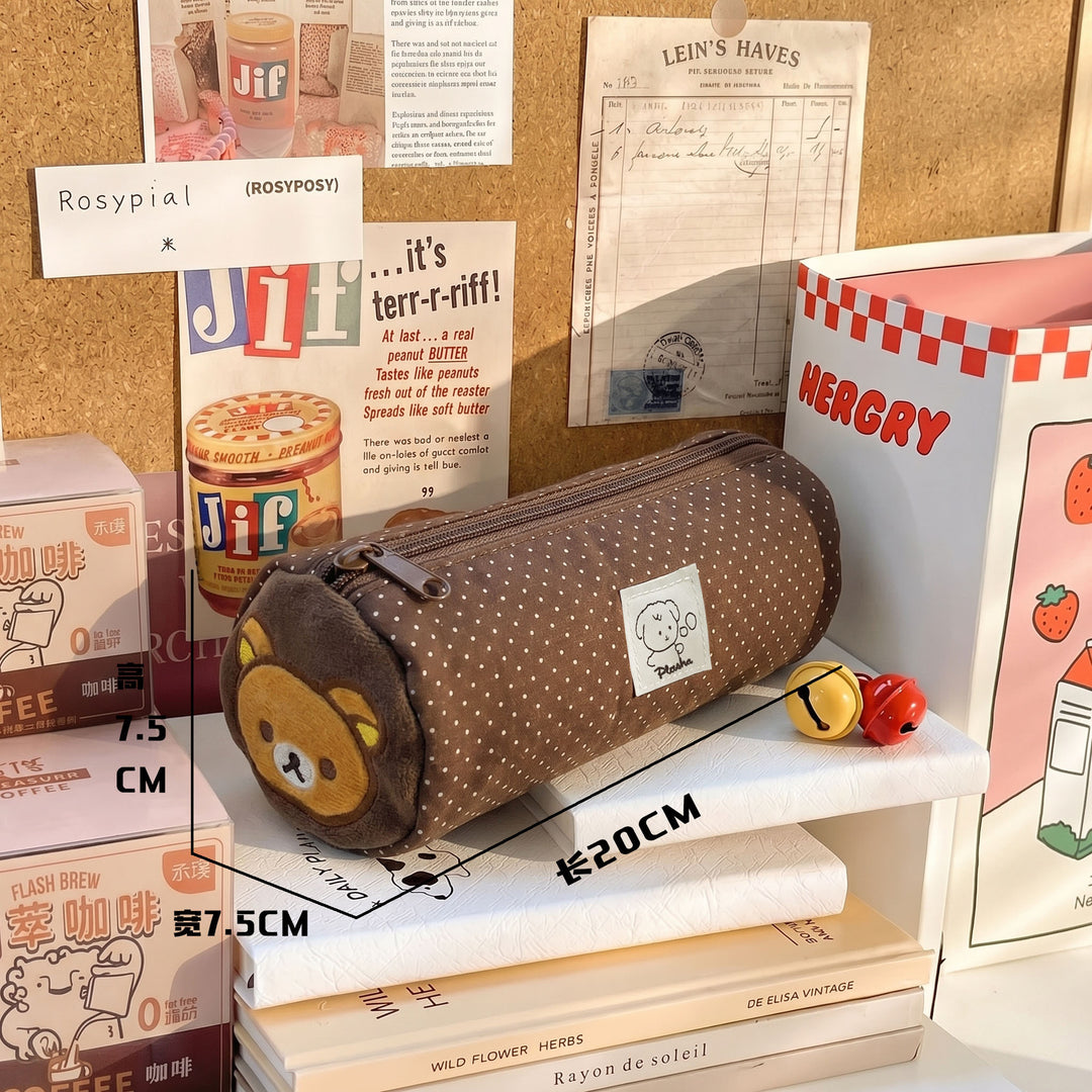 Cute Bear-Themed Zipper Pencil Case