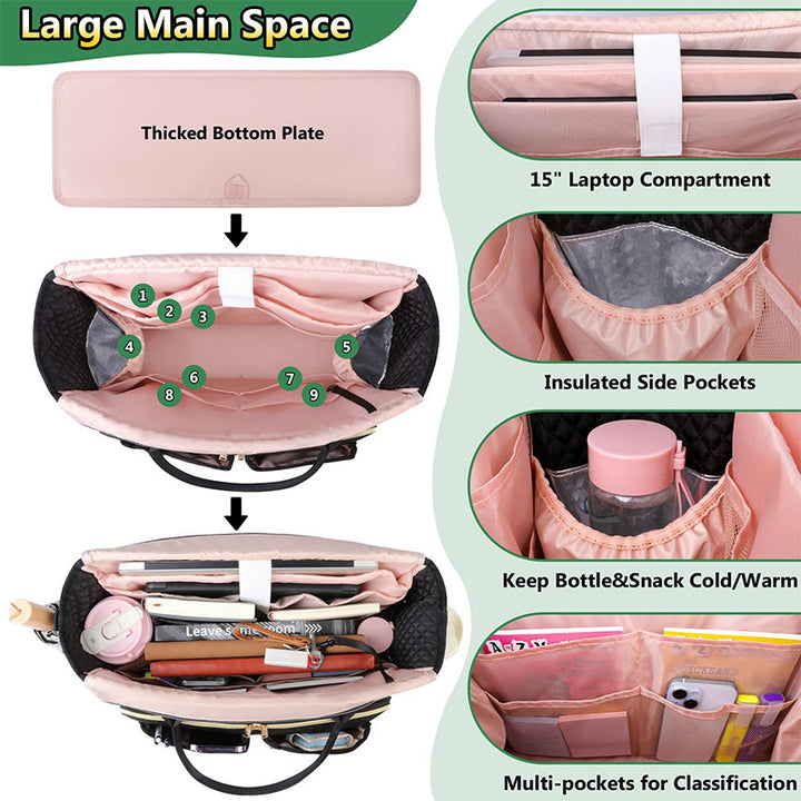 Stylish and Spacious Tote Bag with Versatile Compartments Kalsten