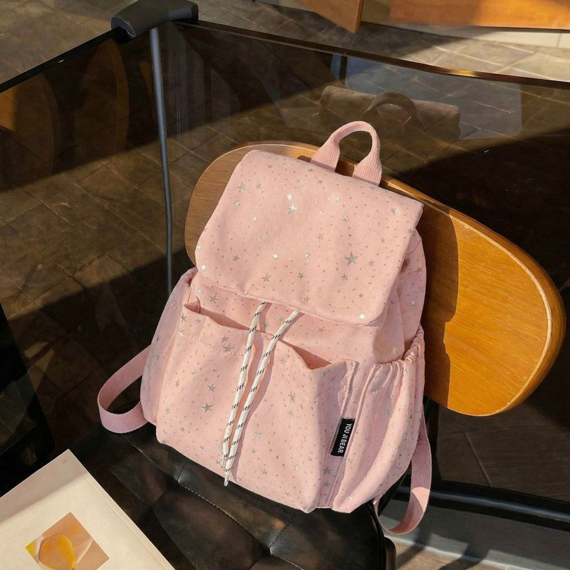 Star-Print Casual Backpack