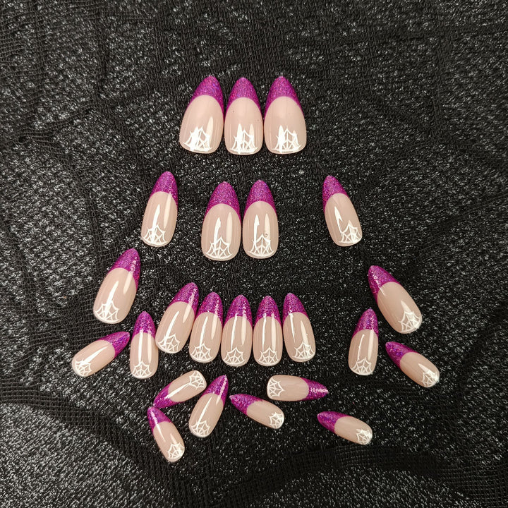 Artistic Spiderweb Press-On Nail Set Kalsten