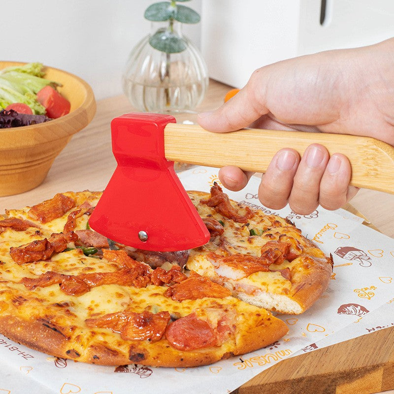 Pizza cutter with ergonomic wooden handle Kalsten