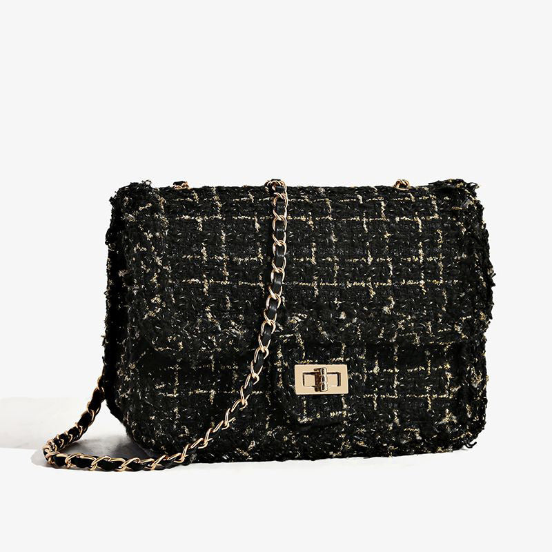 Textured Chain Strap Shoulder Bag Kalsten