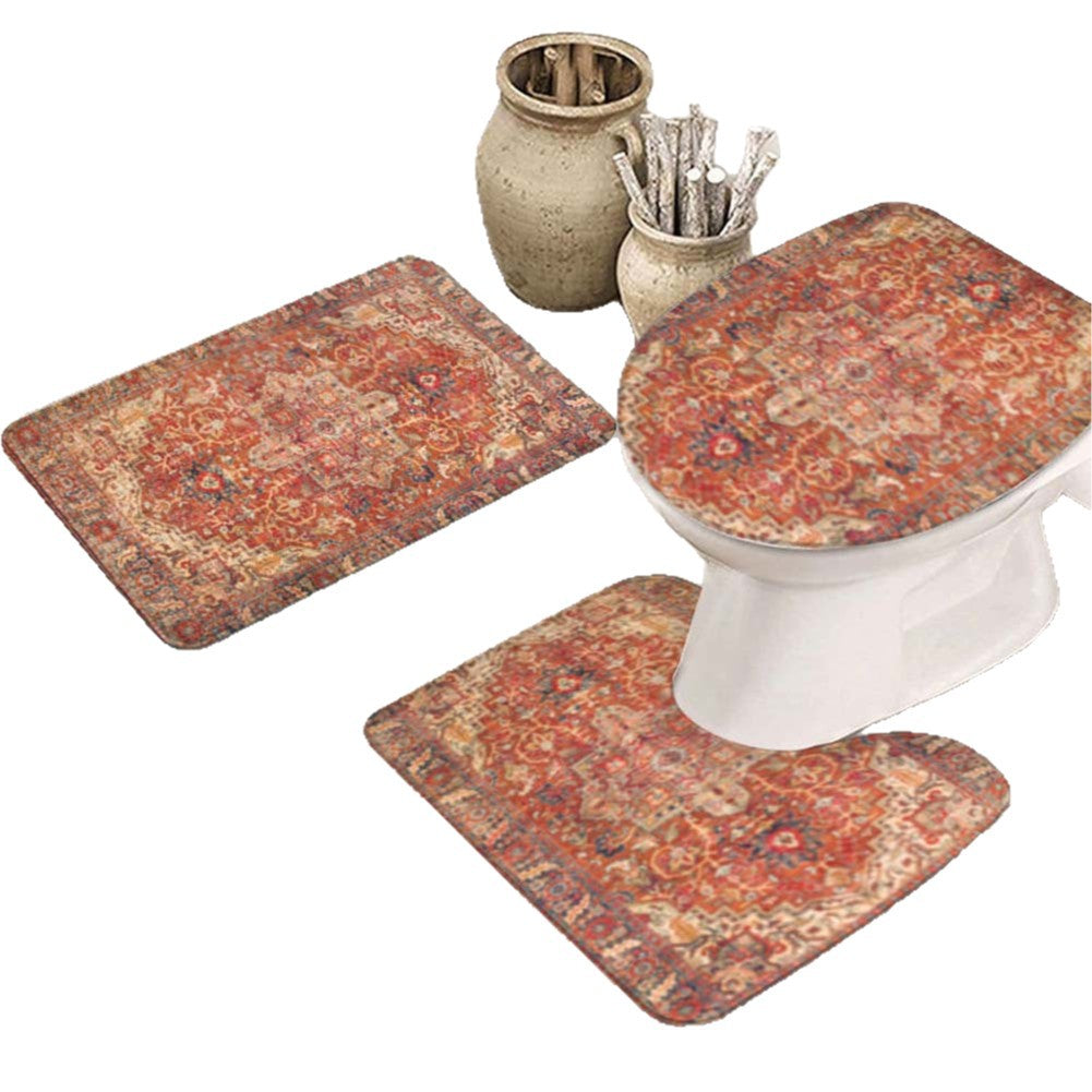 Vintage-Inspired Bath Mat Set