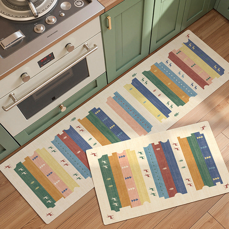 Modern Geometric Pattern Kitchen Runner Mat