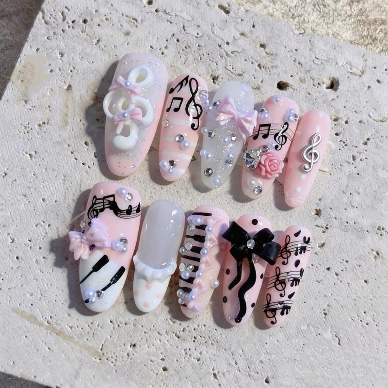 Musical-Themed 3D Nail Art Set