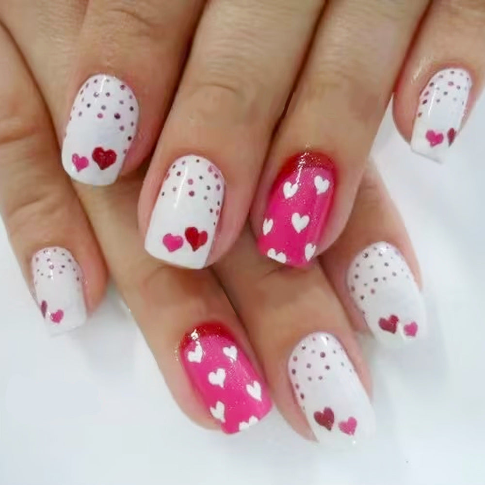 Heart Patterned Press-On Nail Art Kalsten